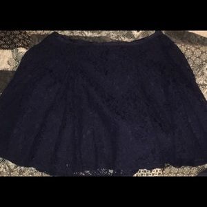 Navy  blue lush lace skirt